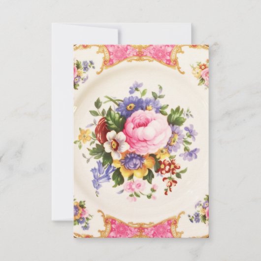 ビクトリアンなハイティーのパーティーのためのサンキューカード サンキューカード (正面)