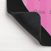 ビクトリアンなハート-ピンク及び灰色 マウスパッド (コーナー)