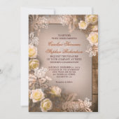 ビクトリアンなバラのヴィンテージの素朴な結婚式招待状 招待状 (正面)