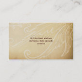 ビクトリアンなバラの茶色の名刺 名刺 (裏面)