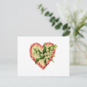 ビクトリアンなバレンタインのハート シーズンポストカード (スタンド正面)