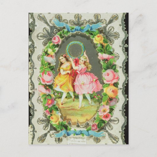 ビクトリアンなバレンタインカード シーズンポストカード (正面)