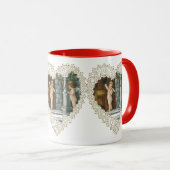 ビクトリアンなバレンタインデー ヴィンテージエンジェルと手紙付き マグカップ (正面右)