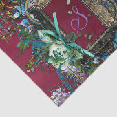 ビクトリアンなバーガンディの霧のラベンダーの藤フレーム 薄葉紙 (詳細)