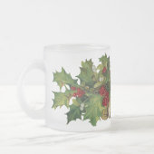 ビクトリアンなヒイラギによって曇らされるクリスマスのマグ フロストグラスマグカップ (左)