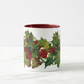 ビクトリアンなヒイラギのクリスマスのマグ マグカップ (中央)