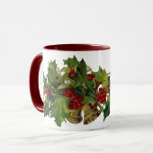 ビクトリアンなヒイラギのクリスマスのマグ マグカップ (正面左)