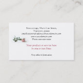 ビクトリアンなピンクのバラの名刺 名刺 (裏面)