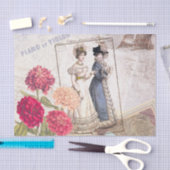 ビクトリアンなファッションのコラージュ 薄葉紙 (クラフト)