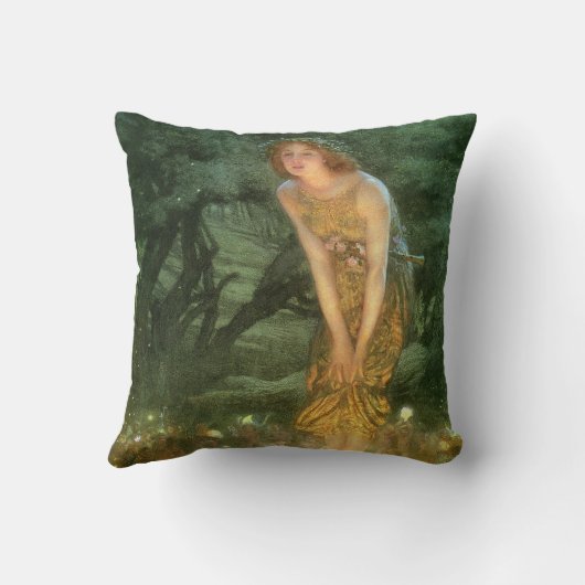 ビクトリアンなファンタジーのファインアートの装飾用クッション クッション (裏面)