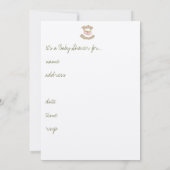 ビクトリアンなベビーシャワーの招待状 招待状 (裏面)