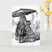 ビクトリアンなマットが付いているヴィンテージの挨拶状 カード (黄色い花)