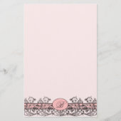 ビクトリアンなモノグラムの文房具 便箋 (正面)