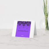 ビクトリアンなレースの紫色のサンキューカード サンキューカード (裏面)