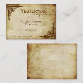 ビクトリアンなヴィンテージのアンティーク 名刺 (正面/裏面)