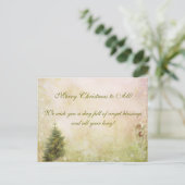 ビクトリアンなヴィンテージのクリスマスの郵便はがき シーズンポストカード (スタンド正面)