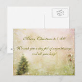 ビクトリアンなヴィンテージのクリスマスの郵便はがき シーズンポストカード (正面/裏面)