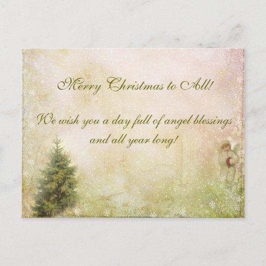 ビクトリアンなヴィンテージのクリスマスの郵便はがき シーズンポストカード (正面)