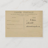 ビクトリアンなヴィンテージのスタイルのぽっちゃりした名刺 名刺 (裏面)