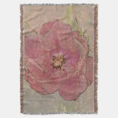 ビクトリアンなヴィンテージのバラの設計ブランケット スローブランケット (正面縦)