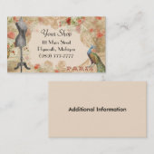 ビクトリアンなヴィンテージの裁縫婦の名刺 名刺 (正面/裏面)