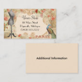 ビクトリアンなヴィンテージの裁縫婦の名刺 名刺 (正面/裏面)