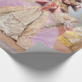 ビクトリアンな仮面舞踏会の謝肉祭のパーティー ラッピングペーパー (角)