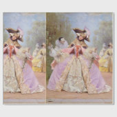 ビクトリアンな仮面舞踏会の謝肉祭のパーティー ラッピングペーパー (フラット)