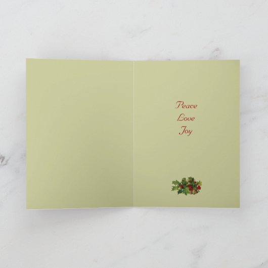 ビクトリアンな出生のクリスマスカード シーズンカード (内部)