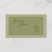 ビクトリアンな名刺 名刺 (裏面)