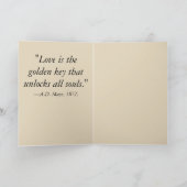 ビクトリアンな周期が付いている日光のカップルの歩く カード (内部)