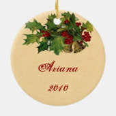 ビクトリアンな天使のクリスマスのオーナメント セラミックオーナメント (裏面)