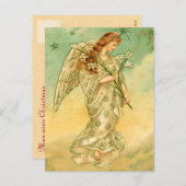 ビクトリアンな天使のクリスマスの郵便はがき シーズンポストカード (正面/裏面)