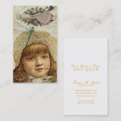 ビクトリアンな女の子のヴィンテージのバラのトンボの短命なもの 名刺 (正面/裏面)