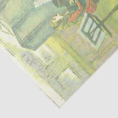 ビクトリアンな女の子の音楽的なデュオのdecoupage 薄葉紙 (詳細)