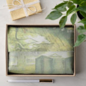 ビクトリアンな女の子の音楽的なデュオのdecoupage 薄葉紙 (ギフト)