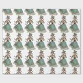 ビクトリアンな女性包装紙 ラッピングペーパー (フラット)