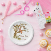 ビクトリアンな子供のイラストレーションのお茶会 ペーパープレート (パーティー)