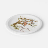 ビクトリアンな子供のイラストレーションのお茶会 ペーパープレート (アングル)