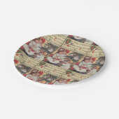 ビクトリアンな子供のヴィンテージのクリスマスの紙皿 ペーパープレート (アングル)