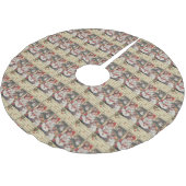 ビクトリアンな子供のヴィンテージのクリスマスツリーのスカート ブラッシュドポリエステルツリースカート (アングル)