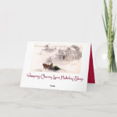 ビクトリアンな家のクリスマスの休日カード シーズンカード (裏面)