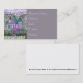 ビクトリアンな家の家の不動産の実質不動産業者 名刺 (正面/裏面)