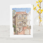 ビクトリアンな家 カード (黄色い花)