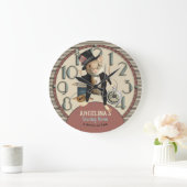 ビクトリアンな帽子屋のマウスの裁縫部屋 ラージ壁時計 (ホーム)