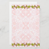 ビクトリアンな庭の花柄の文房具 便箋 (正面/裏面)