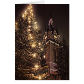 ビクトリアンな教会クリスマスカード