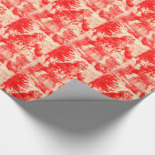 ビクトリアンな時代のサンタクロースToileのヴィンテージの赤 ラッピングペーパー (コーナー)