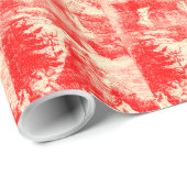 ビクトリアンな時代のサンタクロースToileのヴィンテージの赤 ラッピングペーパー (ロールコーナー)