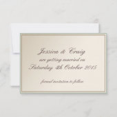 ビクトリアンな植物のスタイルの保存日付カード セーブザデート (裏面)